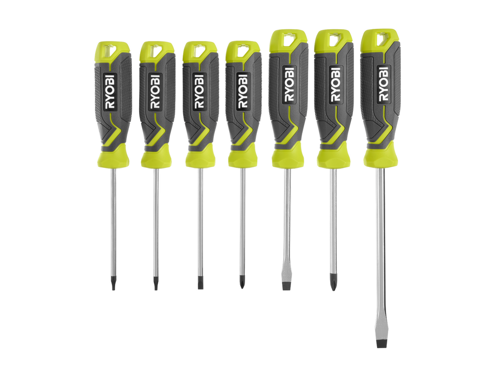 Screwdriver Set (7-Piece) with Cushion Grip Handles