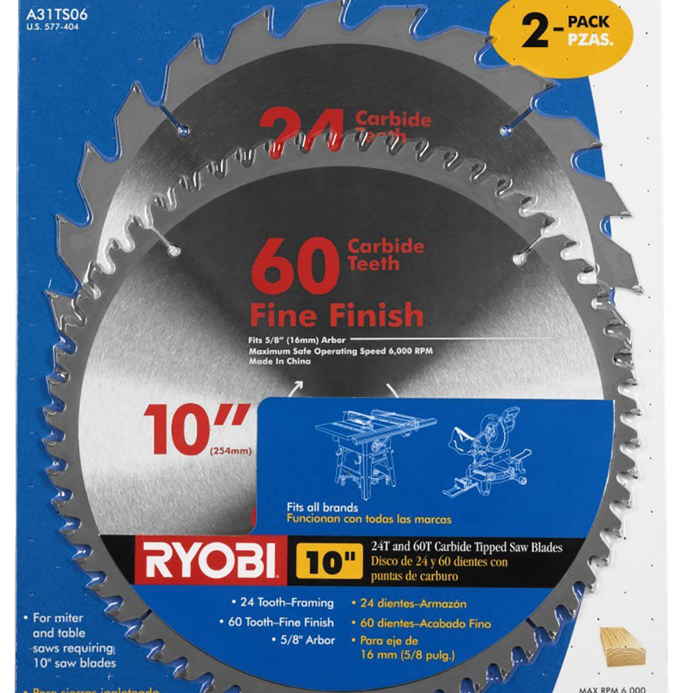 10" Saw Blade - 2 Pack