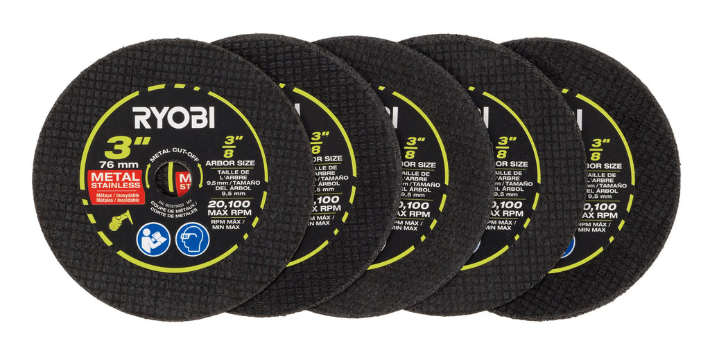 3" Aluminum Oxide Cut-Off Wheel Set (5-Piece)