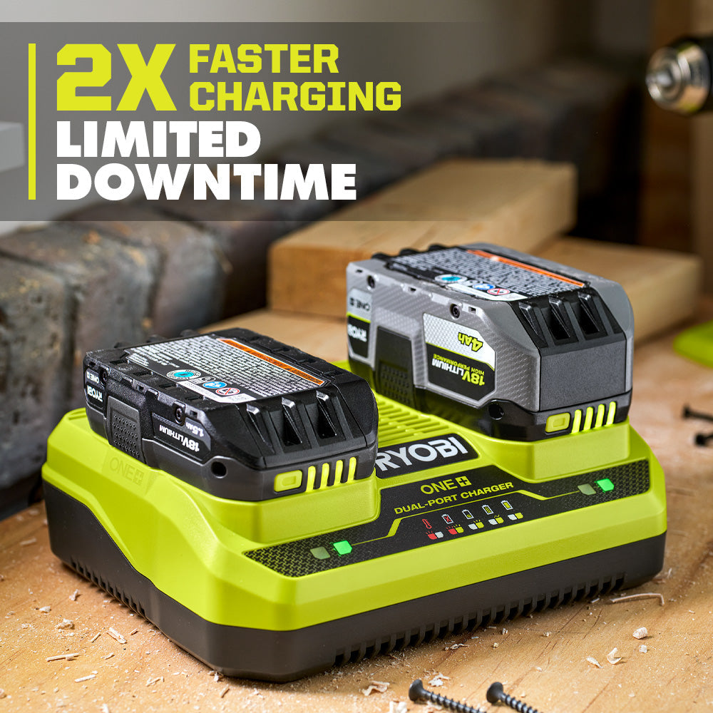 18V ONE+ Dual-Port Simultaneous Charger