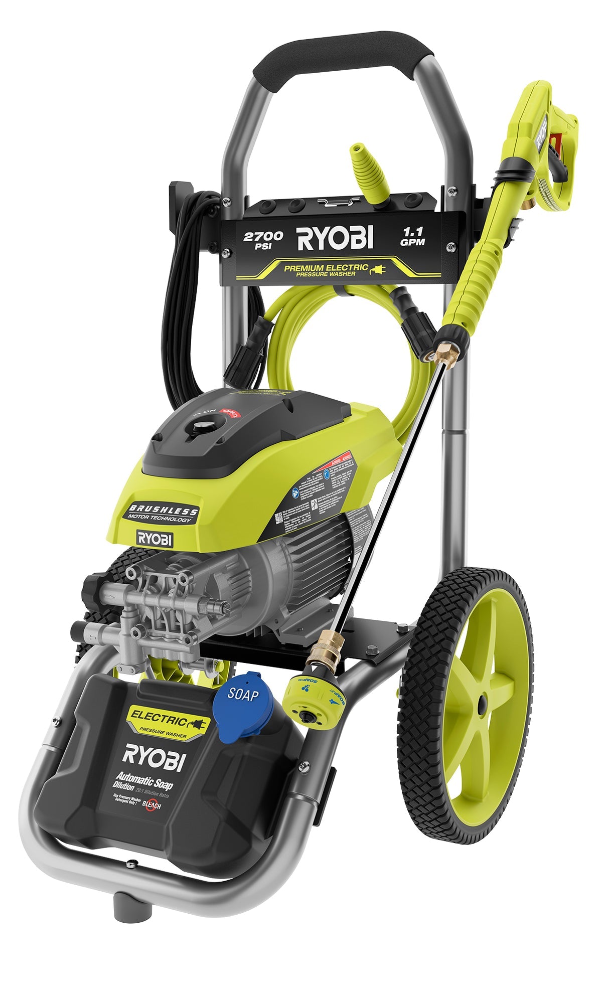 2700 PSI 1.1 GPM Brushless Electric Pressure Washer