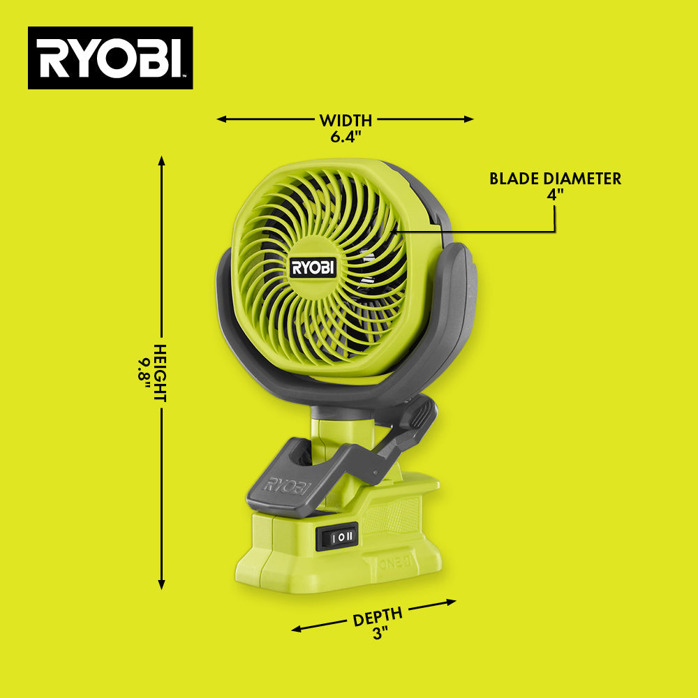 18V ONE+ 4" Clamp Fan