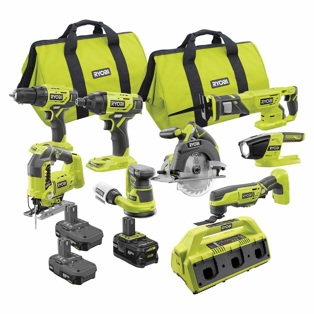 18V ONE+ 9-Piece Combo Kit with (3) Batteries and 6-Port SUPERCHARGER