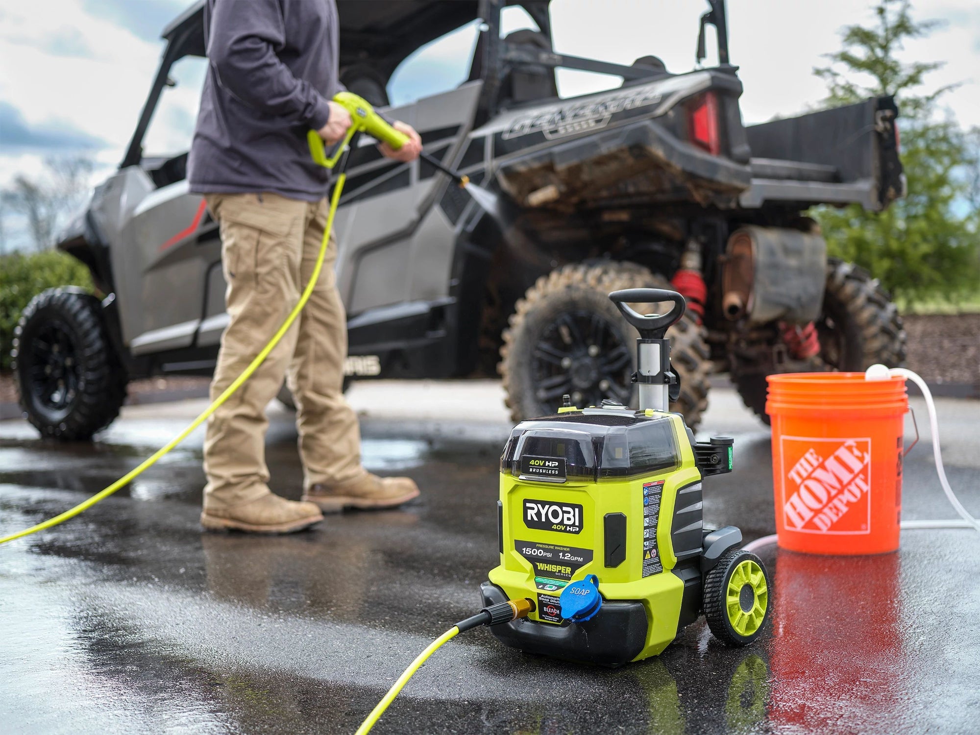 40V HP Brushless WHISPER SERIES 1500 PSI 1.2 GPM Pressure Washer