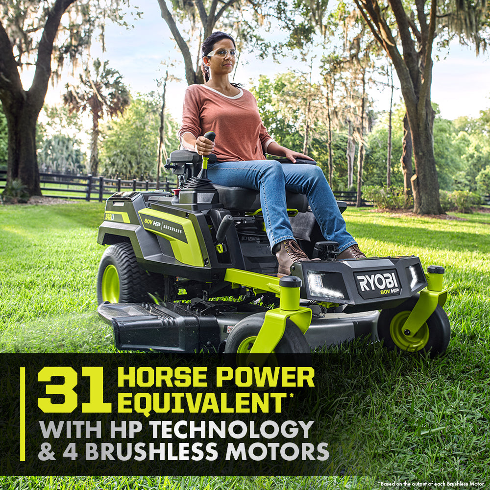 80V HP Brushless 42" Lithium Electric Zero Turn Riding Mower Kit