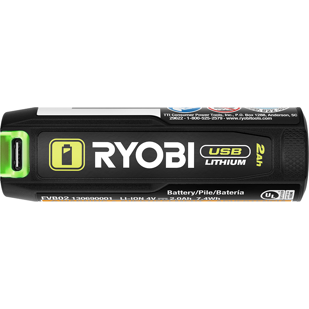 USB Lithium 2AH Lithium Rechargeable Battery (2-Pack)