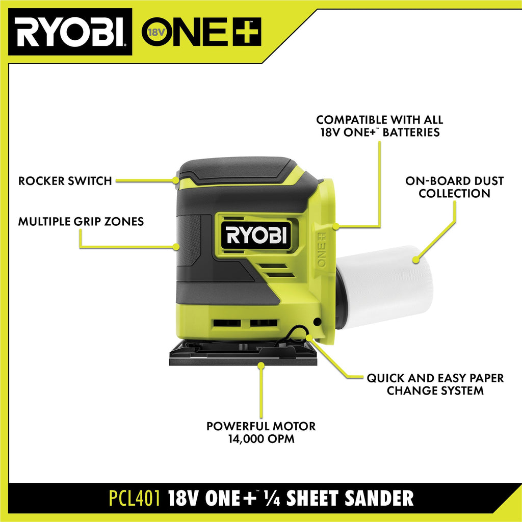18V ONE+ 1/4 Sheet Sander Kit