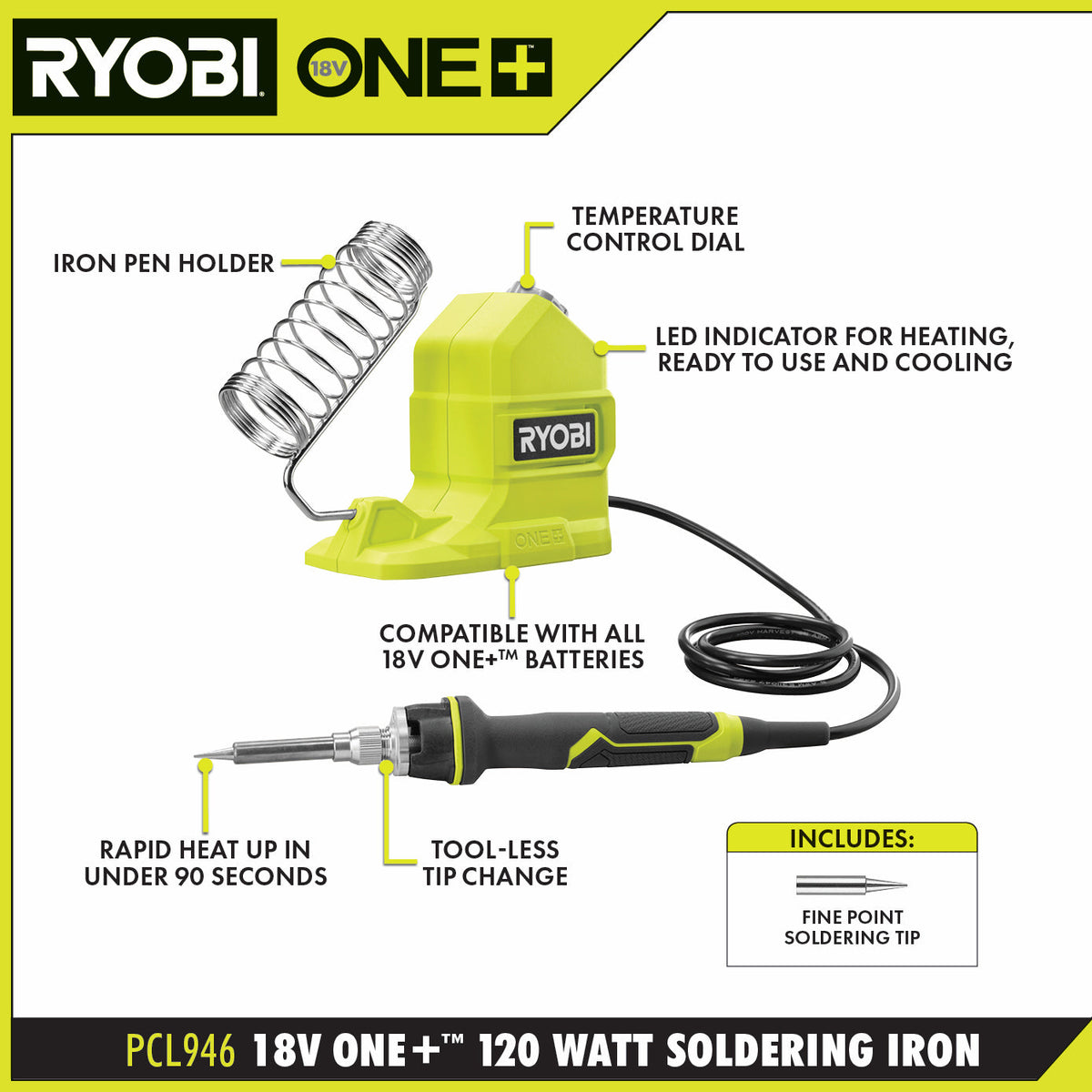 18V ONE+ 120W Soldering Iron Kit