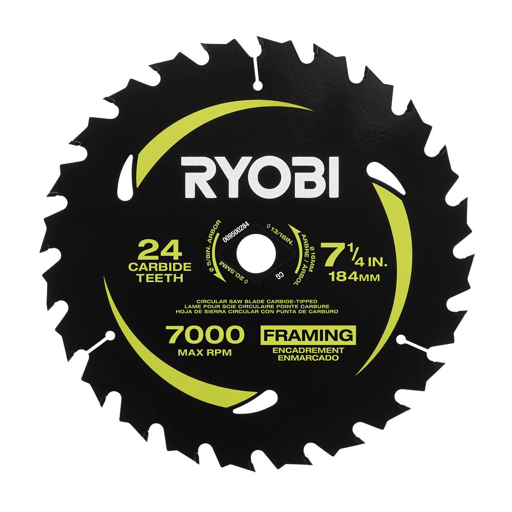 7-1/4" x 24T CARBIDE TEETH THIN KERF CIRCULAR SAW BLADE