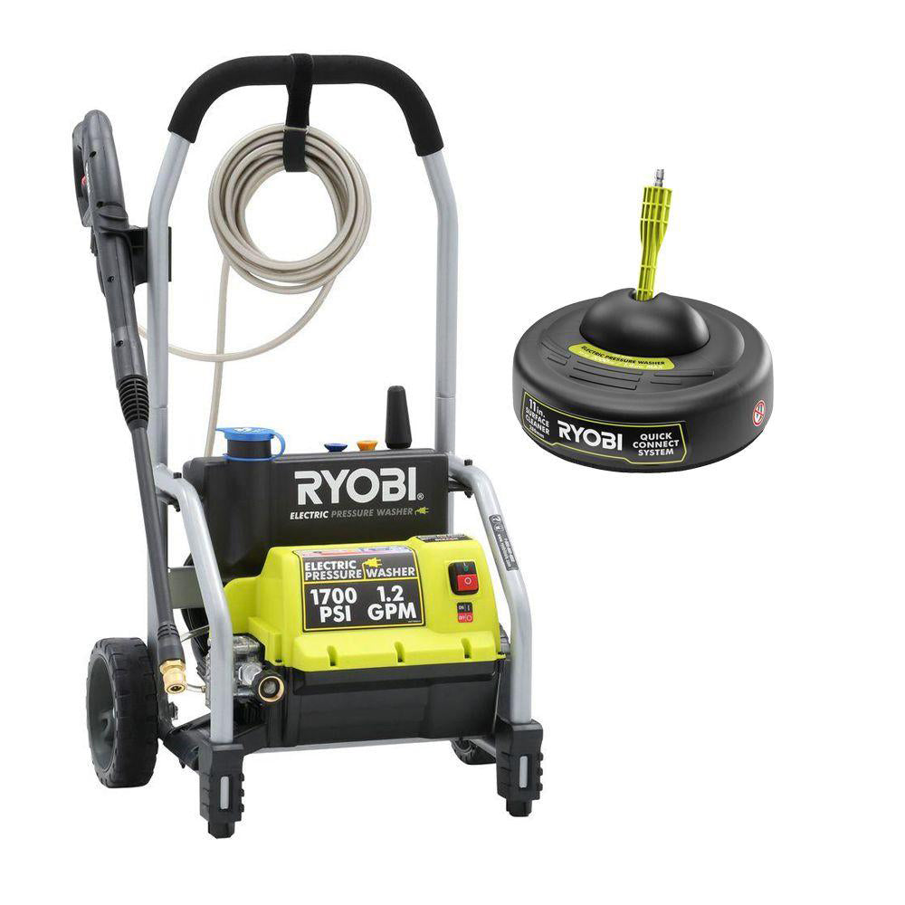 1700-PSI 1.2-GPM Electric Pressure Washer with 11" Surface Cleaner
