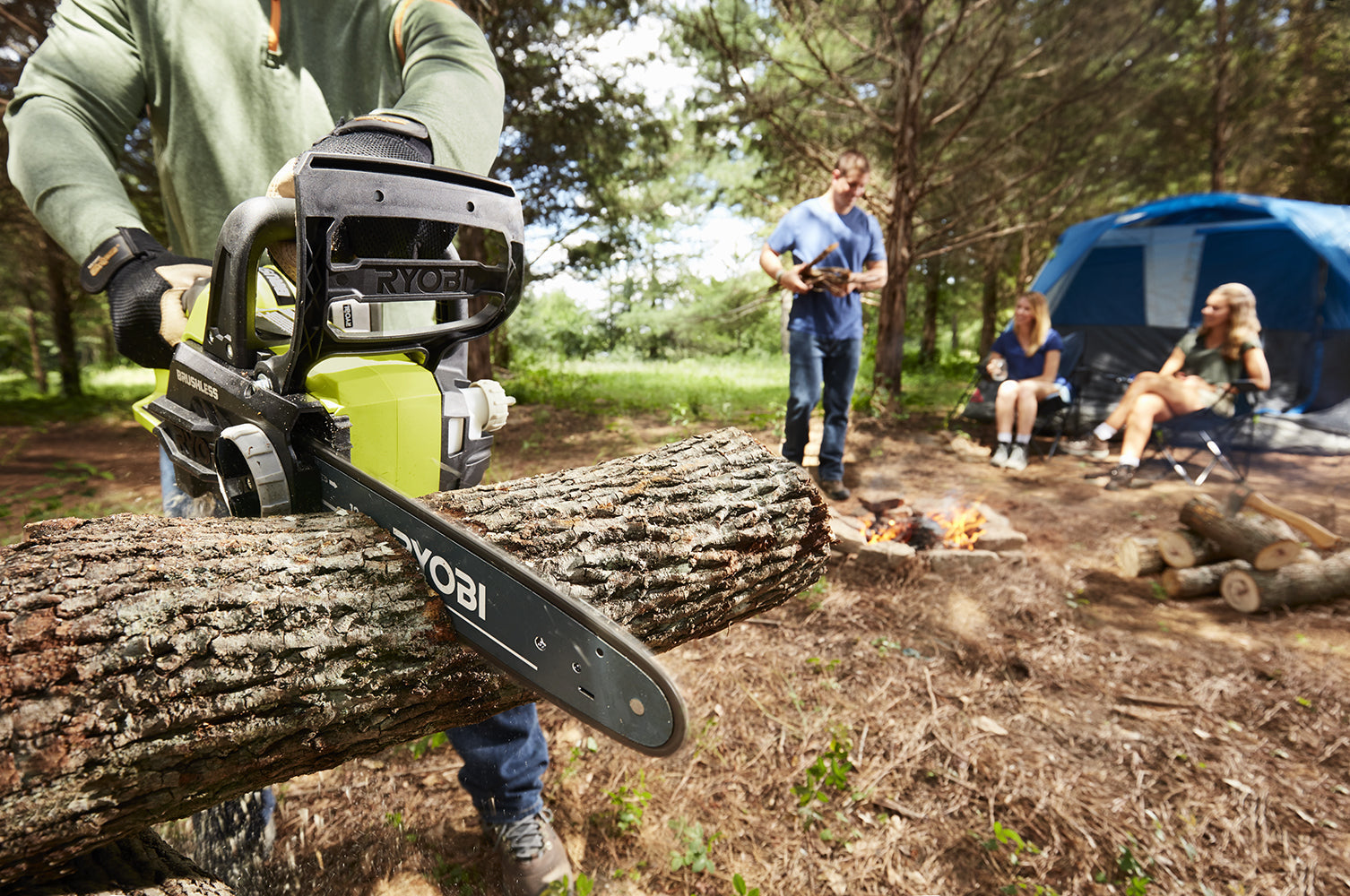 18V ONE+ Brushless 12" Chainsaw with 4Ah Battery & Charger