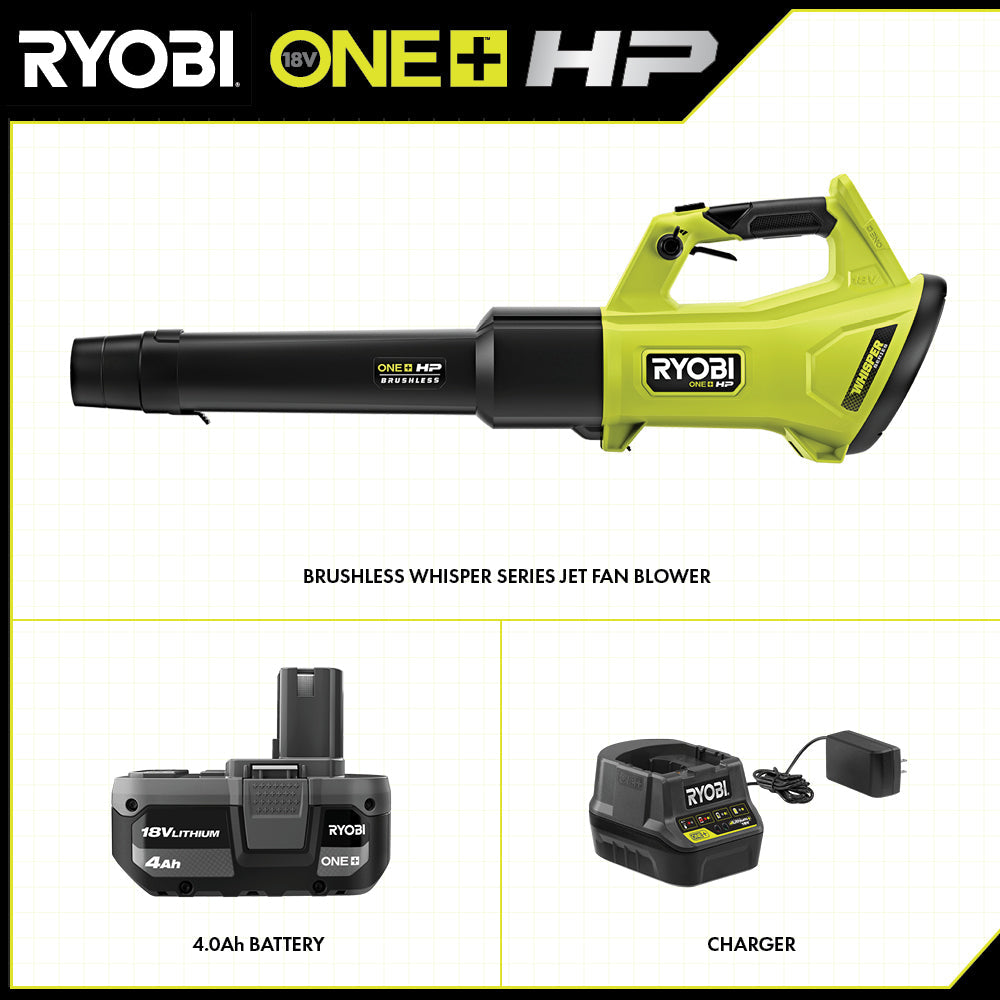 18V ONE+ HP Brushless WHISPER SERIES 450 CFM Blower Kit