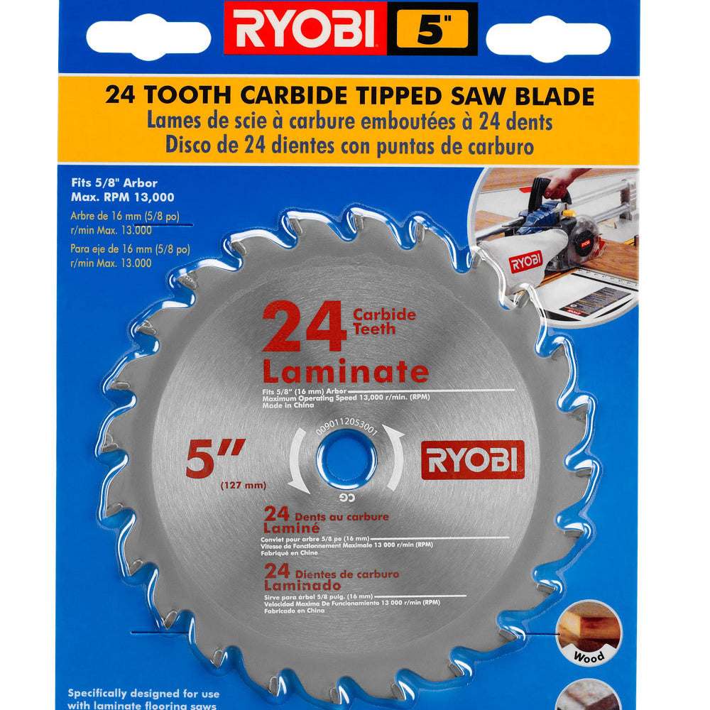24 Tooth Carbide Tipped Saw Blade - 5"