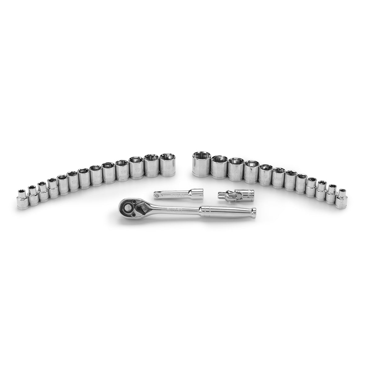28 PC. 3/8" Ratchet and Socket Set