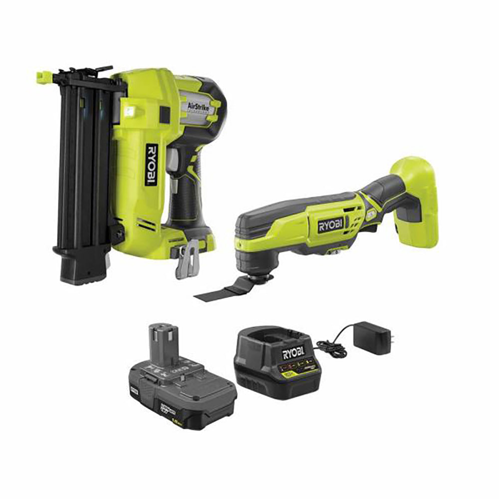 18V ONE+ 18-Gauge Brad Nailer and Multi-Tool Combo Kit with (1) 1.5 Ah Battery and Charger