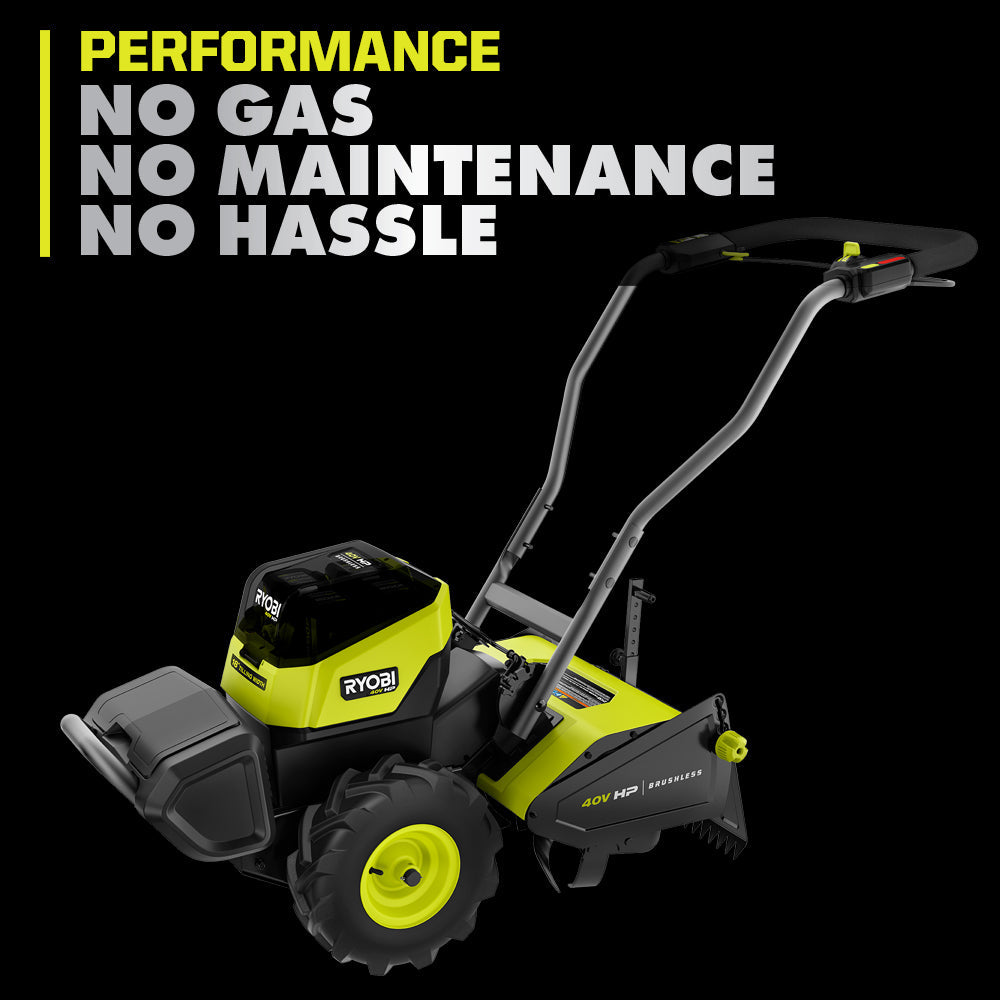40V HP Brushless 18" Rear Tine Tiller Kit