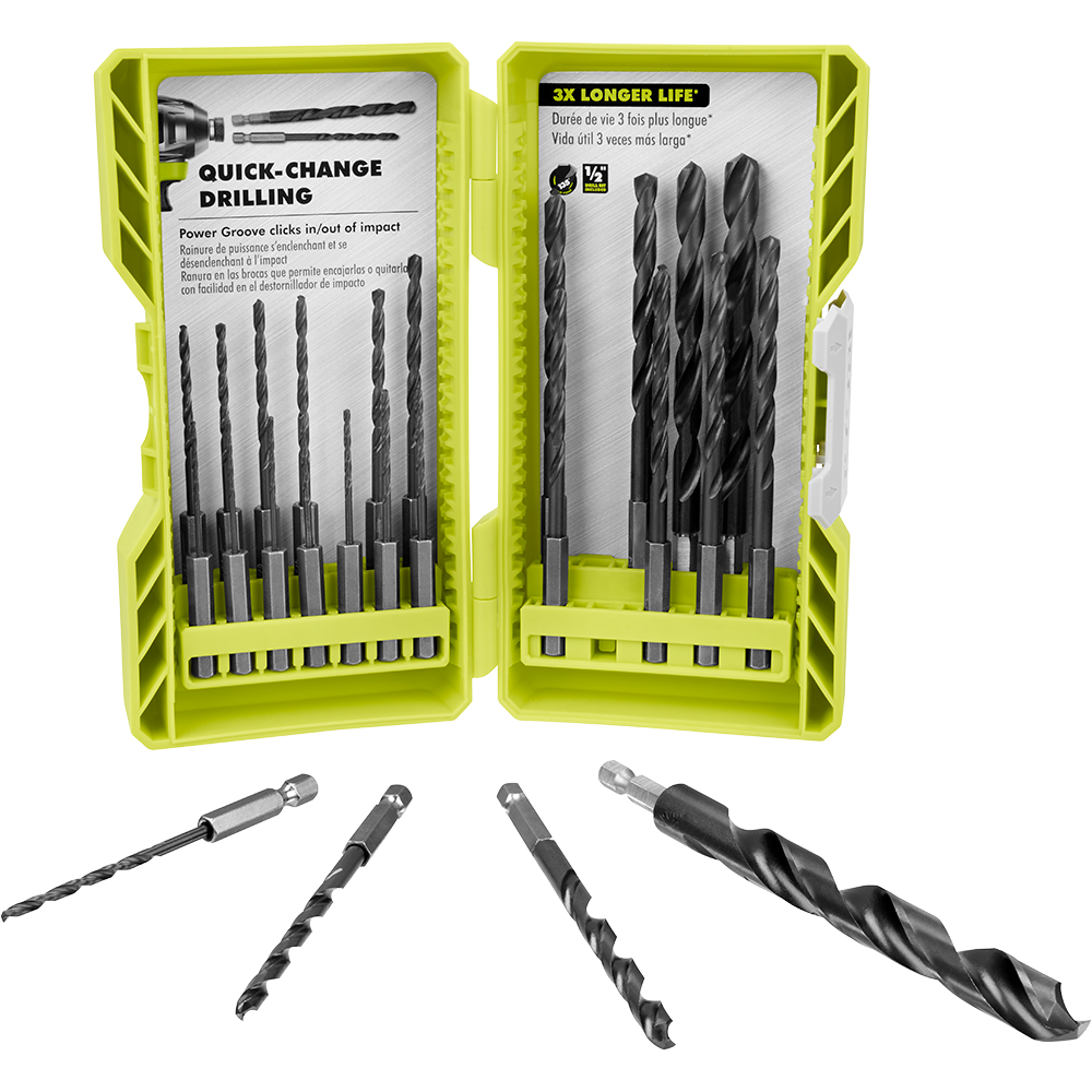 25 PC. Black Oxide Hex Shank Drill Bits