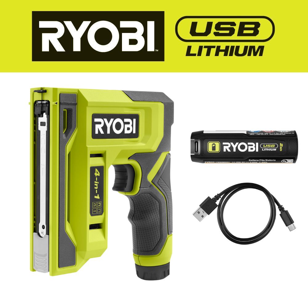 USB Lithium 4-in-1 Craft Stapler/Nailer Kit