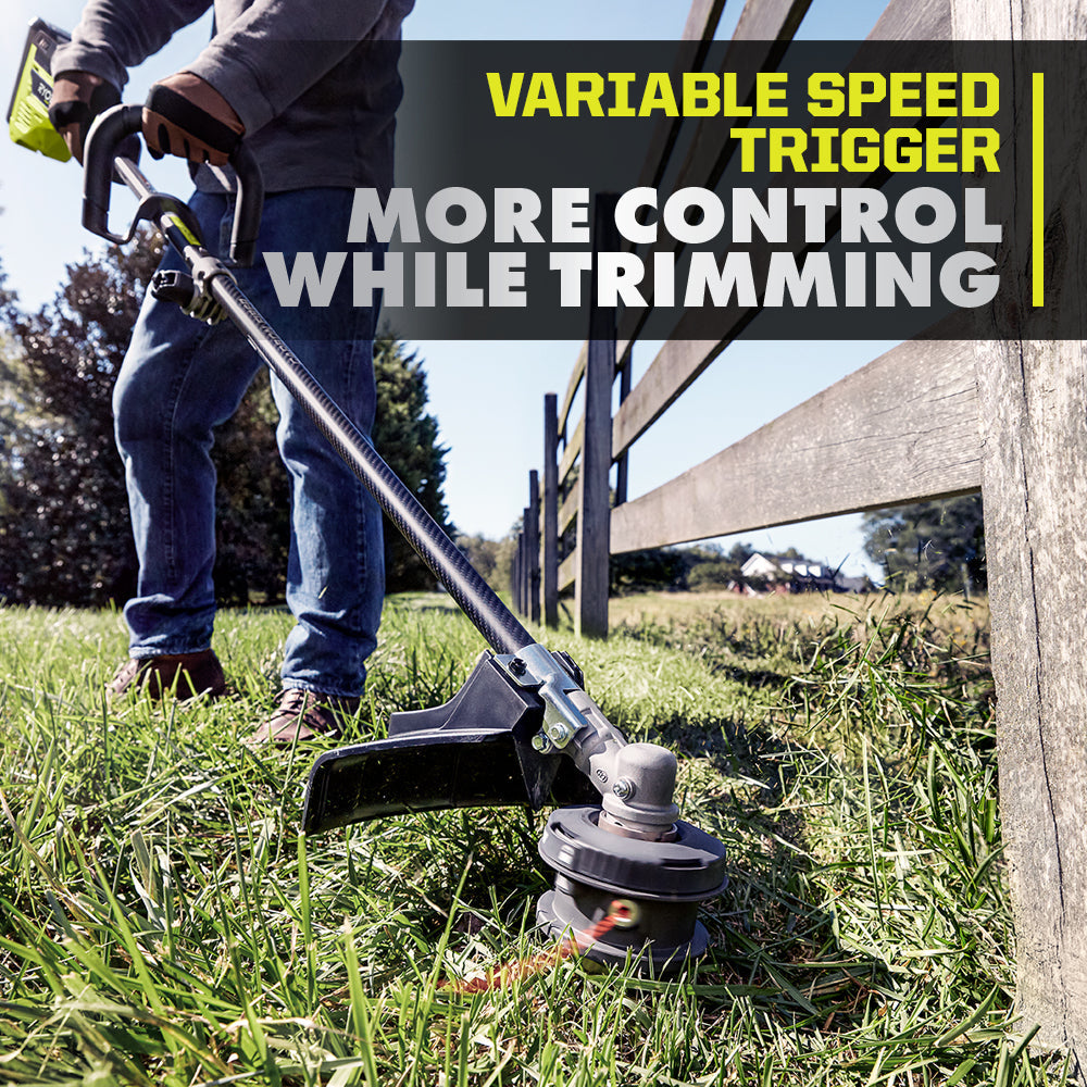 40V HP Brushless 15" Carbon Fiber Attachment Capable String Trimmer Kit