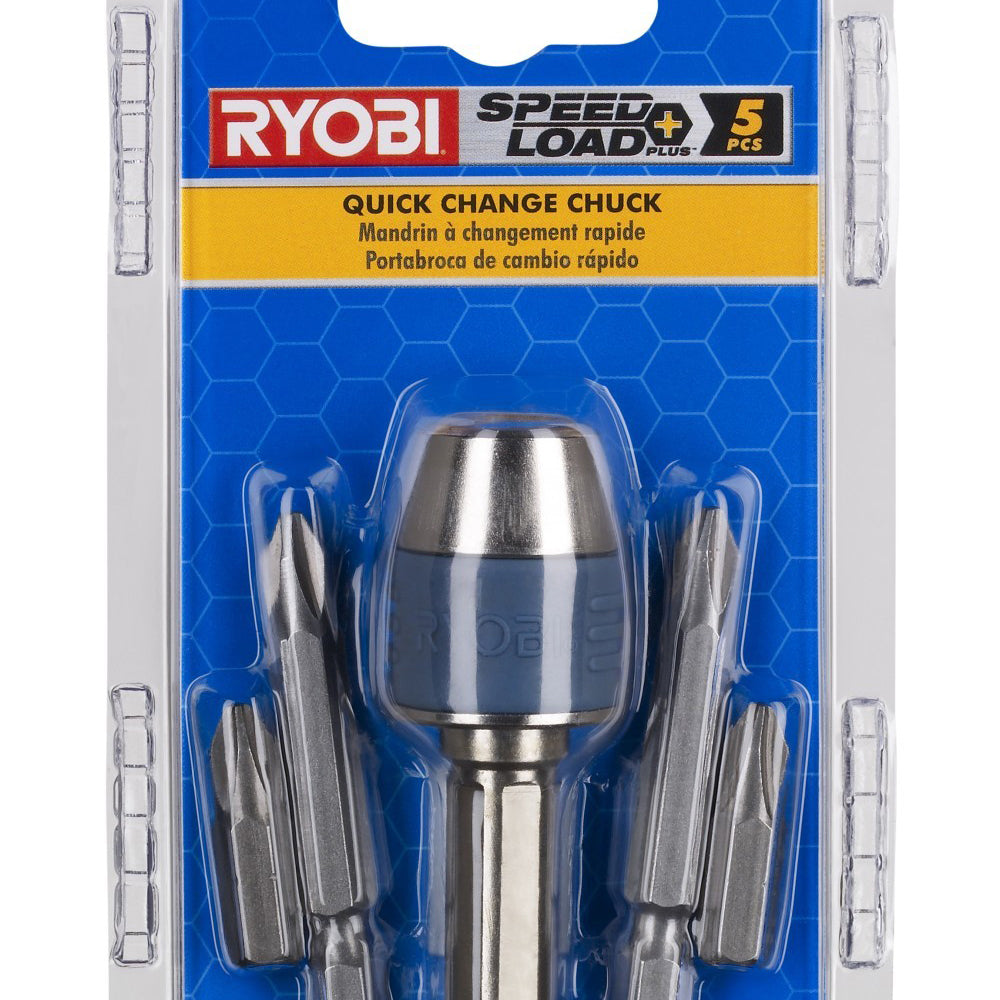 5 PC. Speed Load+ Chuck with Bits