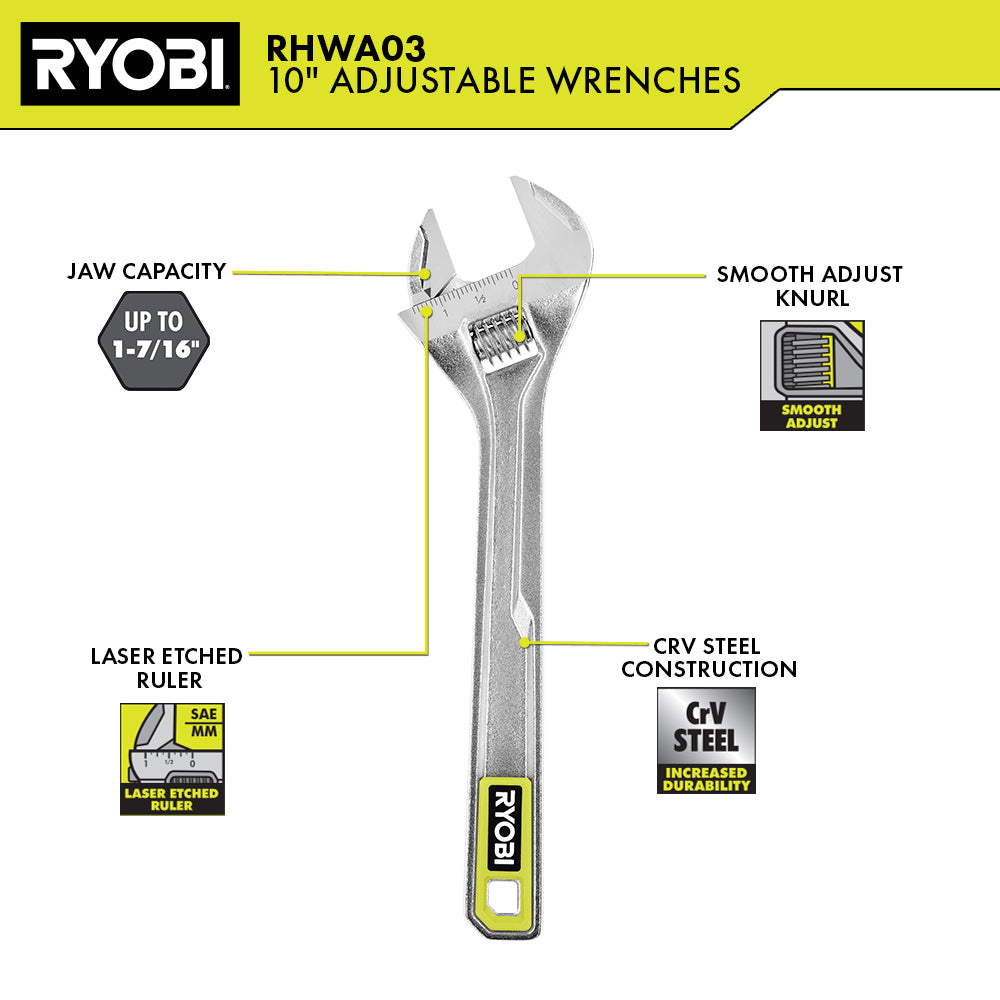 10" Adjustable Wrench