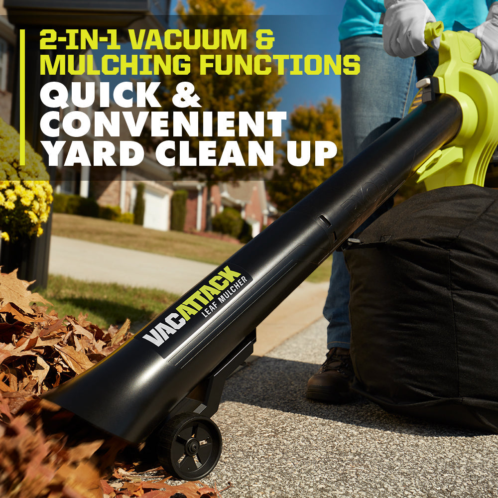 40V VAC ATTACK Leaf Vacuum/Mulcher Kit