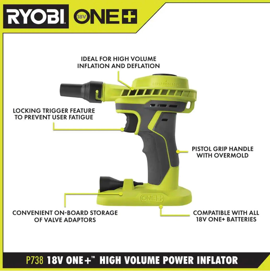 18V ONE+ High Volume Power Inflator Kit
