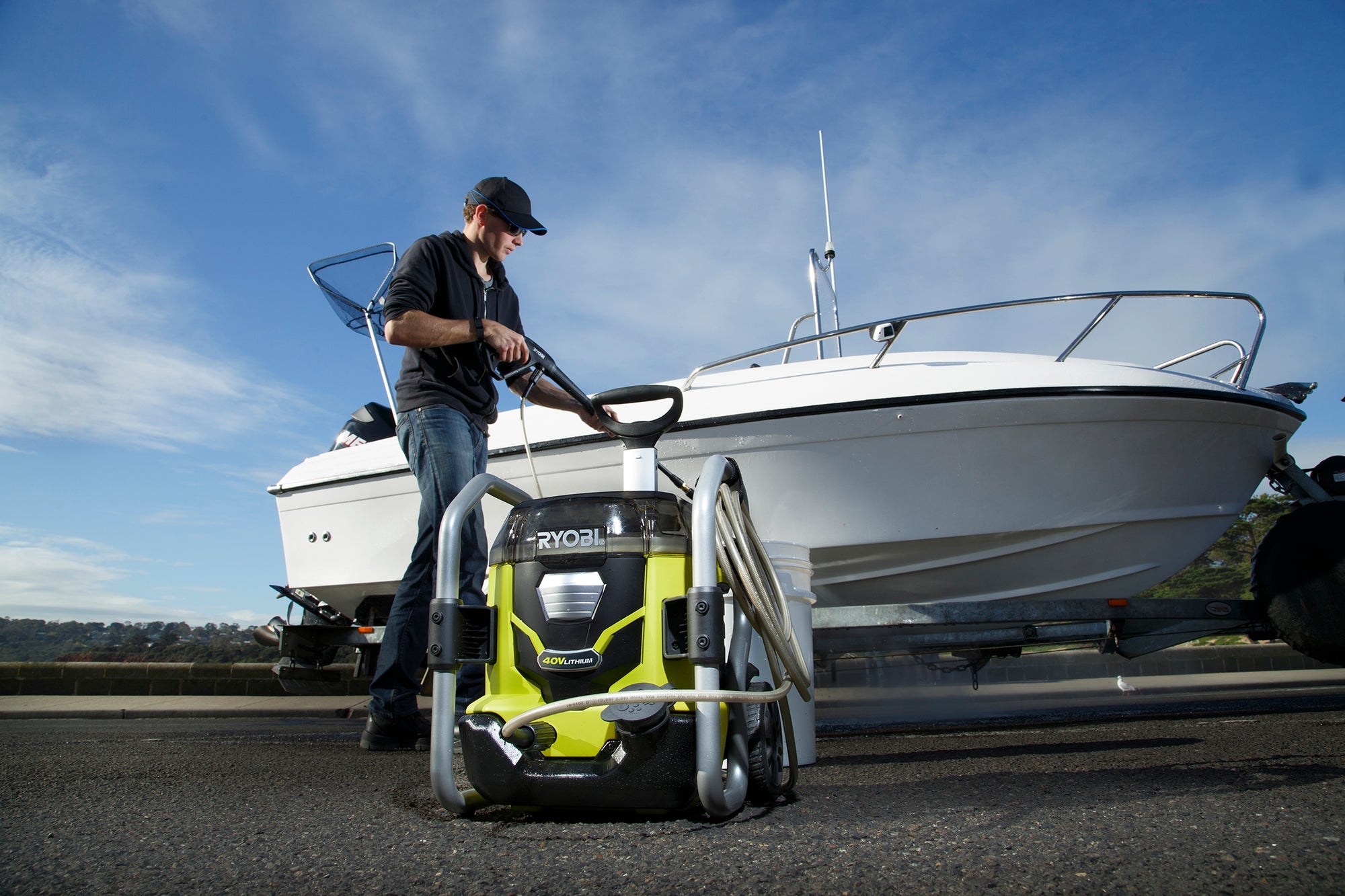 40V 1500 PSI 1.2 GPM Cordless Cold Water Electric Pressure Washer with (2) 5.0 Ah Batteries and Charger