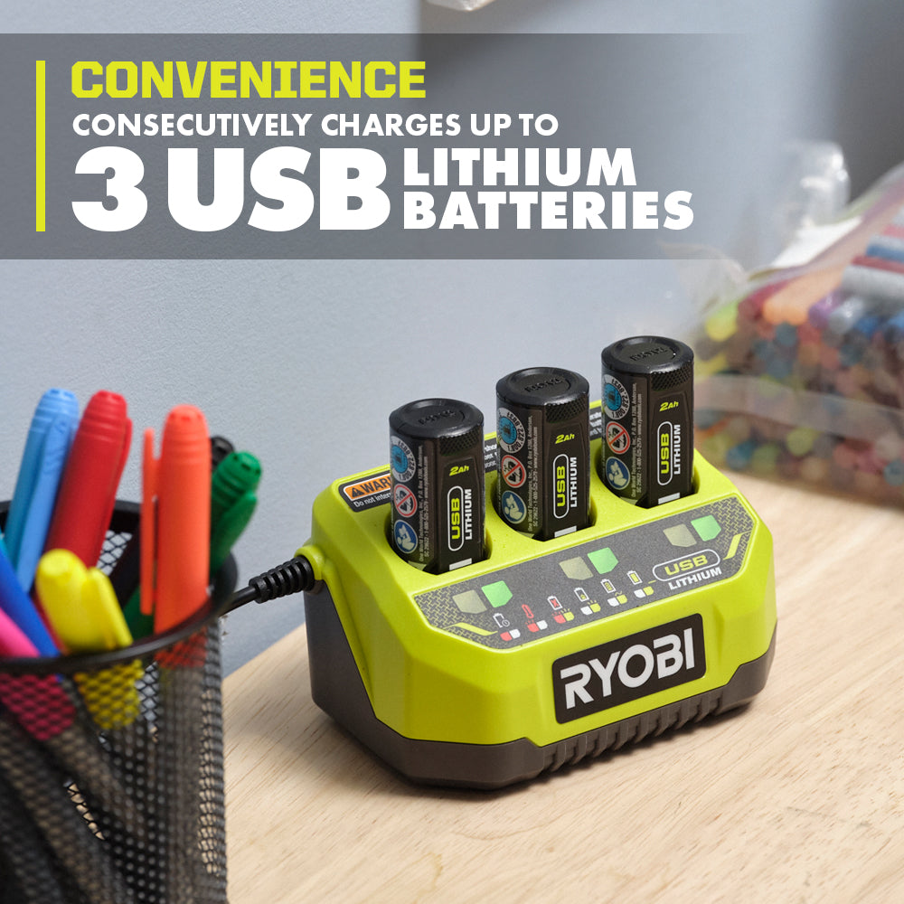 USB Lithium 3-Port Charger