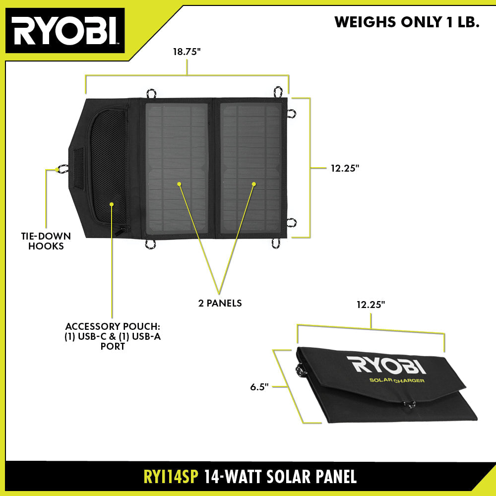 14-Watt Foldable Solar Panel