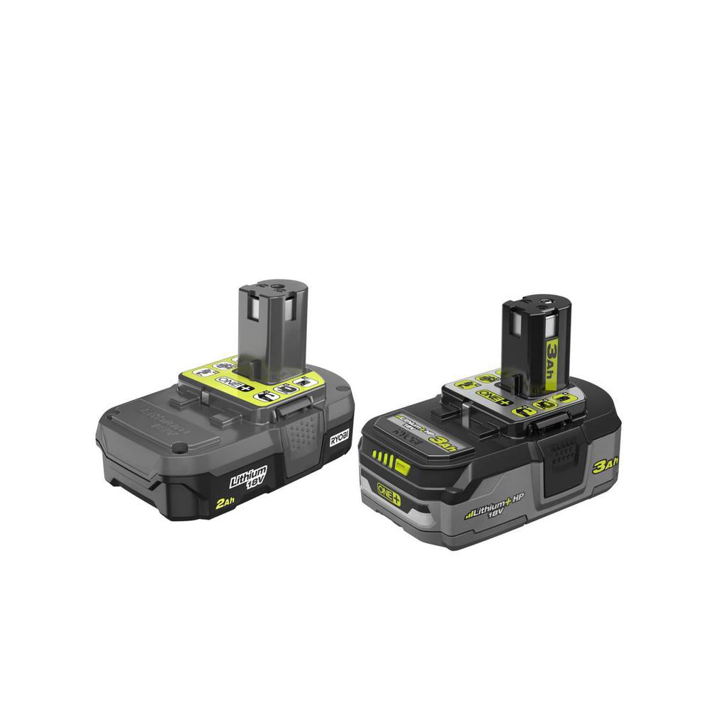 18V ONE+ 2.0 Ah Compact Battery and 3.0 Ah Lithium+ HP High Capacity Battery