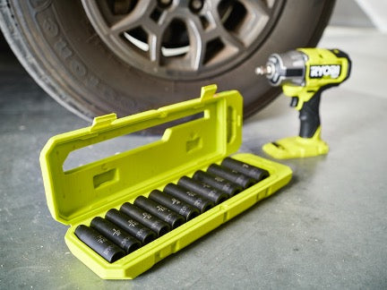 11 PC. SAE 1/2" Drive Deep Impact Socket Set