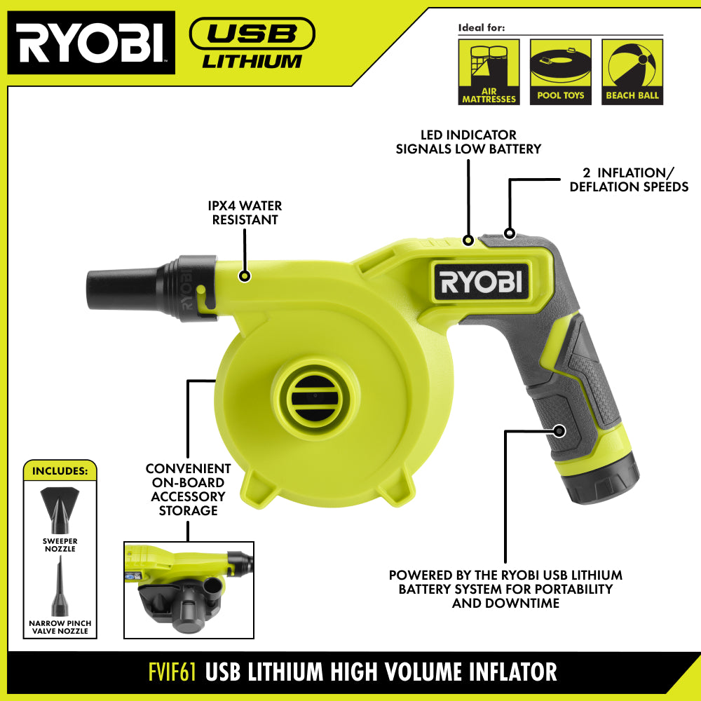 USB Lithium High Volume Inflator