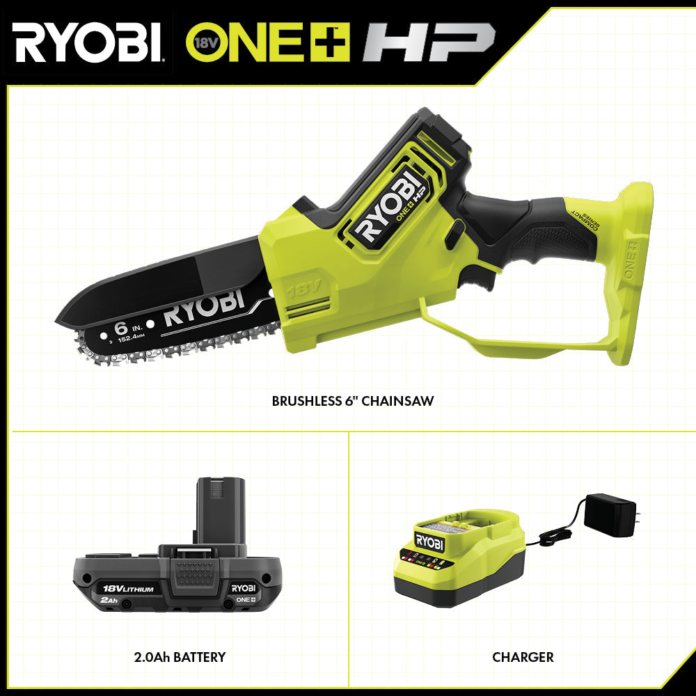 18V ONE+ HP 6" Compact Brushless Pruning Chainsaw Kit