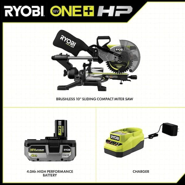 18V ONE+ HP Brushless 10" Sliding Compound Miter Saw Kit
